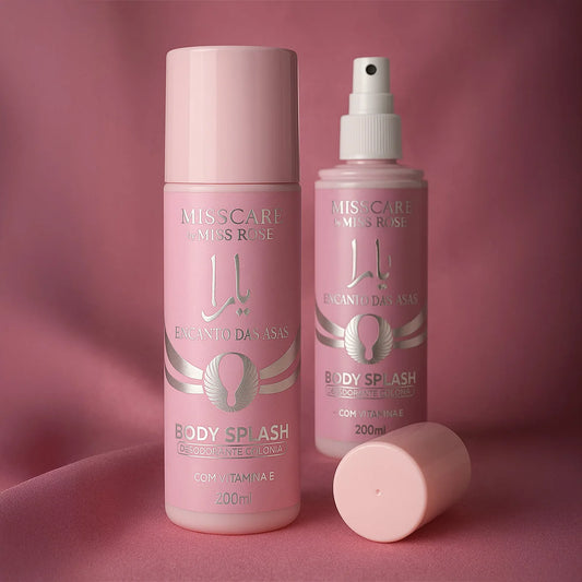 Splash Corporal Feminino Charm of the Wings 200ml - Miss Care by Miss Rôse · Desodorante com Vitamina E · Inspiração Árabe Yar a