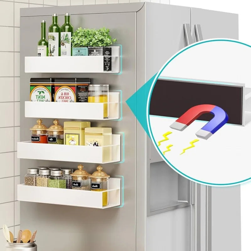 Cesta Magnética de Armazenamento para Geladeira, Suporte de Armazenamento Multifuncional para Cozinha, Cesta de Armazenamento que Economiza Espaço para Refrigerador