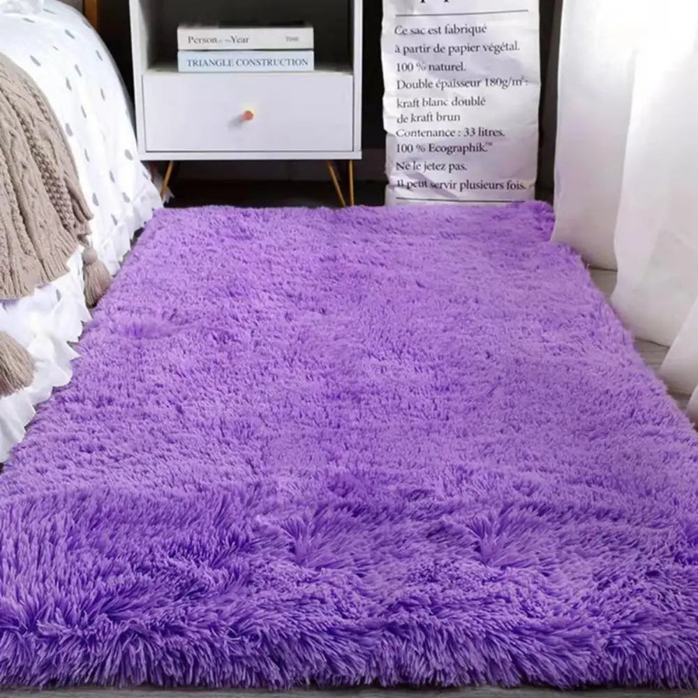 Tapete de Pelúcia  Decoração para Sala de Estar Tapete Macio e Fofo para Casa Quarto Infantil Tapete Antiderrapante