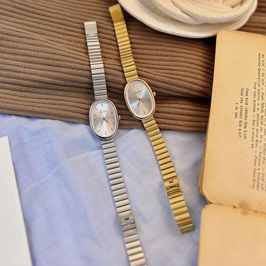 1 peça de Relógio Feminino Novo e Fashion com Pulseira Dourada, Estilo Vintage e Luxo Ins, Relógio de Quartzo Elegante e Versátil, relógio feminino