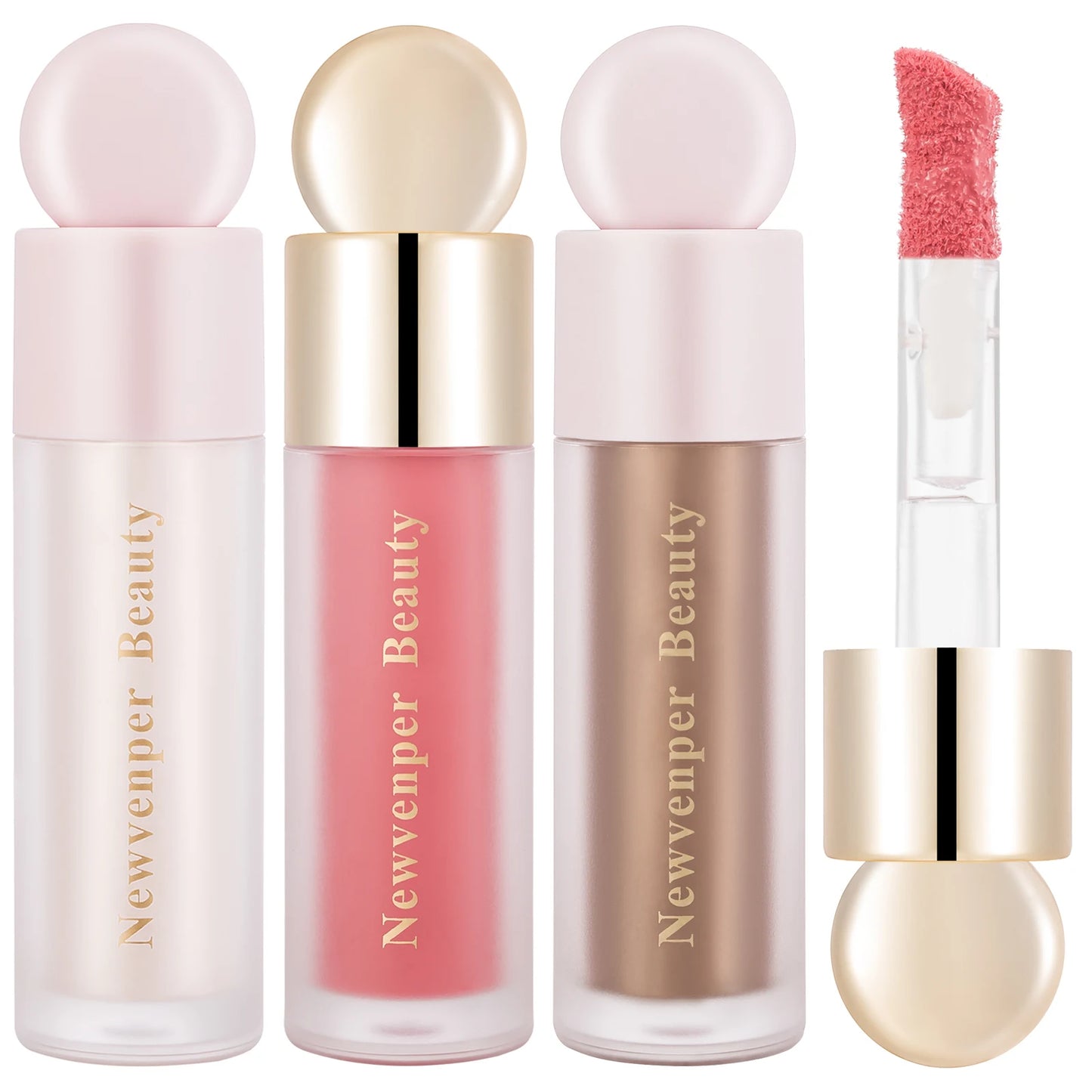 Liquid Highlighter + Liquid Blush + Liquid Contour for Face & Body, High Glossy Finish
