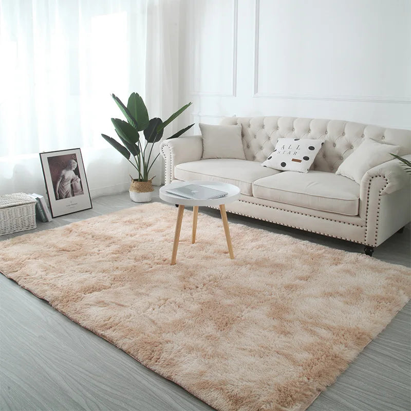Tapete de Pelúcia  Decoração para Sala de Estar Tapete Macio e Fofo para Casa Quarto Infantil Tapete Antiderrapante