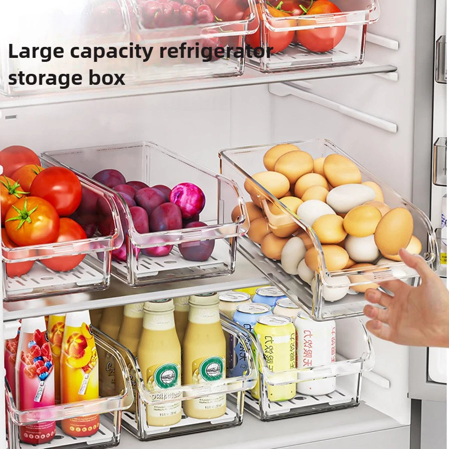 Organizador transparente para geladeira