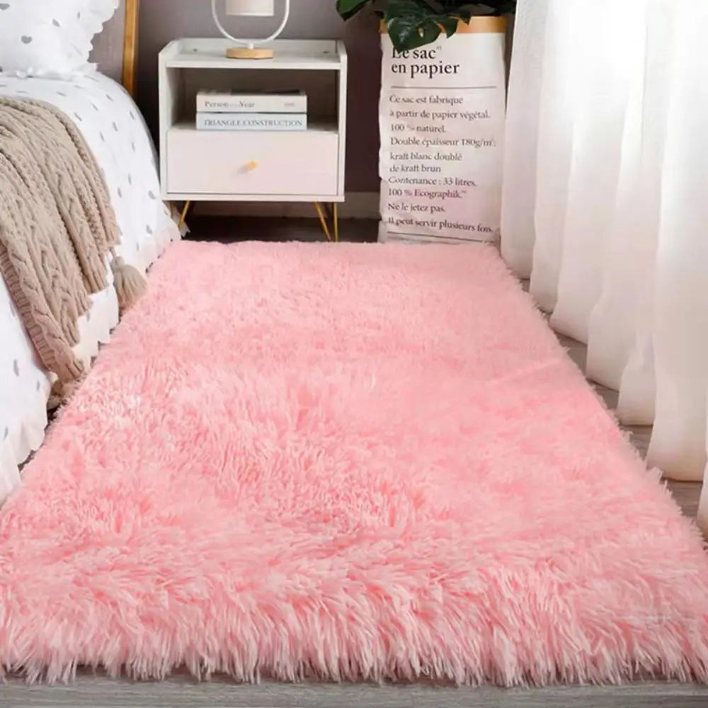 Tapete de Pelúcia  Decoração para Sala de Estar Tapete Macio e Fofo para Casa Quarto Infantil Tapete Antiderrapante