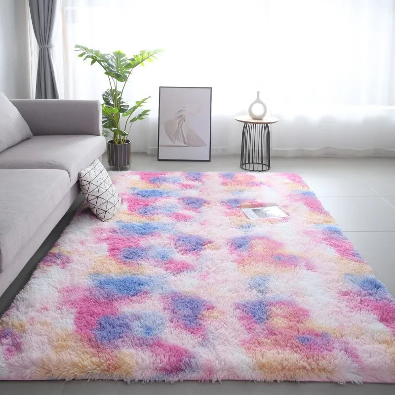 Tapete de Pelúcia  Decoração para Sala de Estar Tapete Macio e Fofo para Casa Quarto Infantil Tapete Antiderrapante