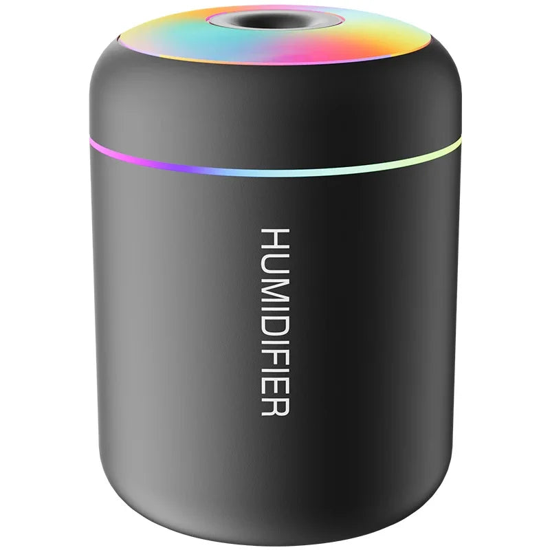 Mini Umidificador de Ar USB Elétrico de 180ml com Difusor de Aromas, Purificador de Óleos Essenciais e Luzes para Aromaterapia em Carro, Casa e Quarto