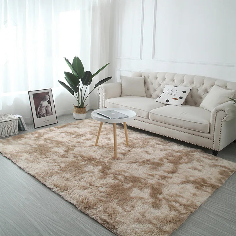 Tapete de Pelúcia  Decoração para Sala de Estar Tapete Macio e Fofo para Casa Quarto Infantil Tapete Antiderrapante