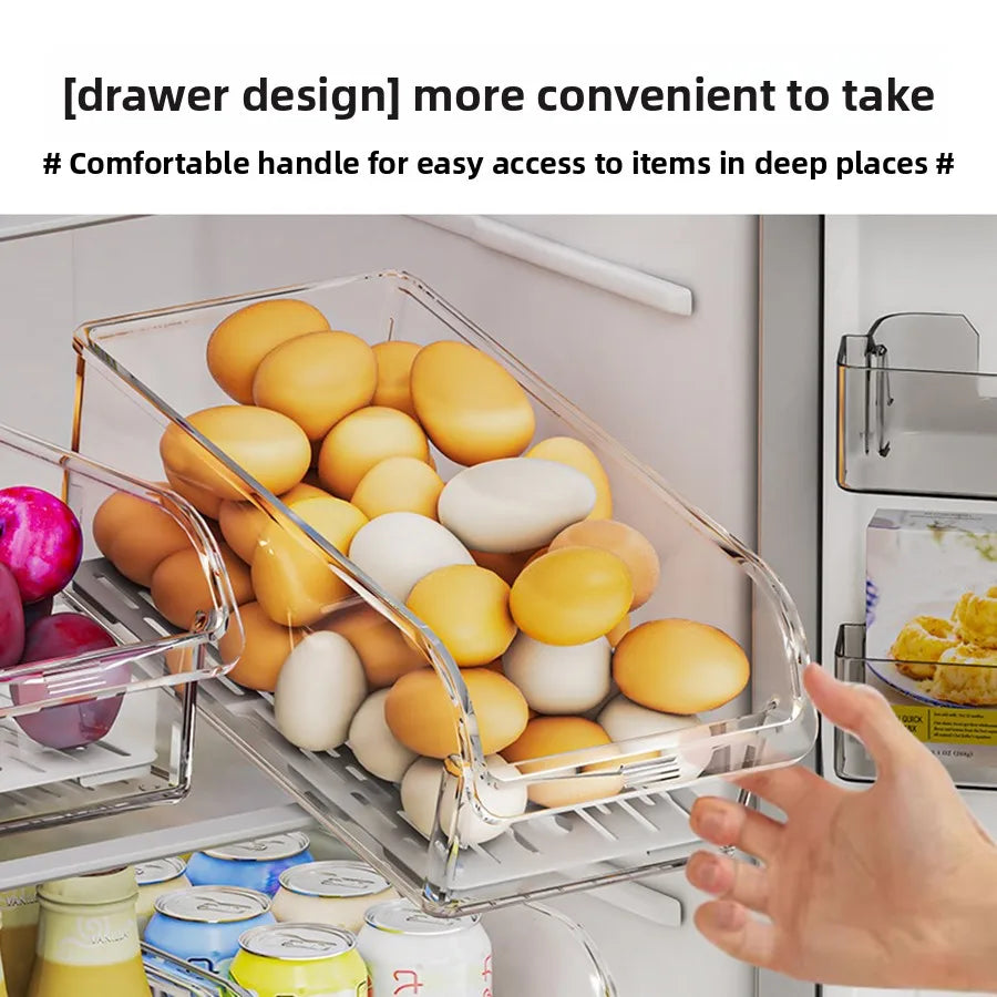 Organizador transparente para geladeira
