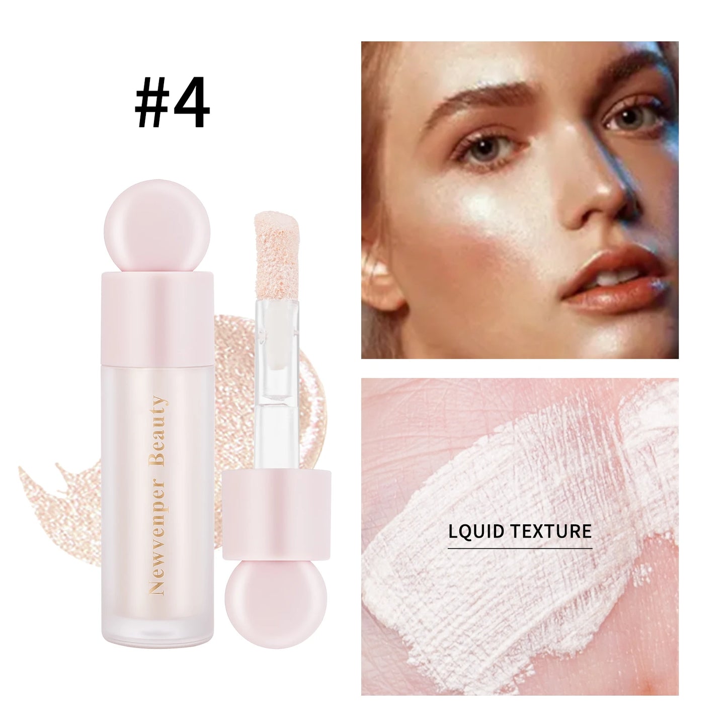 Liquid Highlighter + Liquid Blush + Liquid Contour for Face & Body, High Glossy Finish