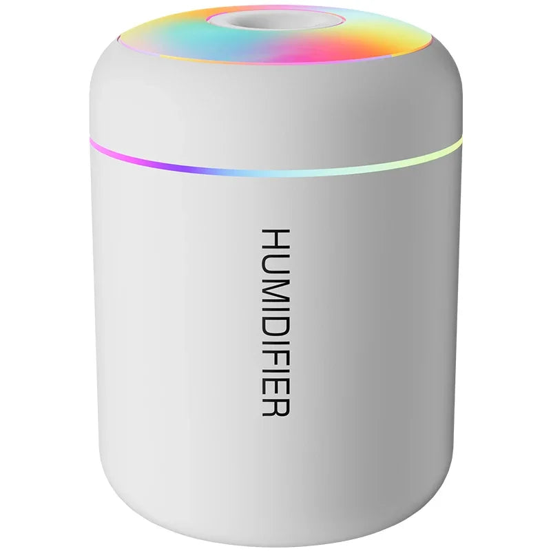 Mini Umidificador de Ar USB Elétrico de 180ml com Difusor de Aromas, Purificador de Óleos Essenciais e Luzes para Aromaterapia em Carro, Casa e Quarto