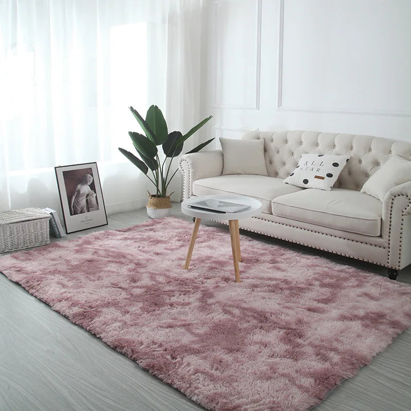 Tapete de Pelúcia  Decoração para Sala de Estar Tapete Macio e Fofo para Casa Quarto Infantil Tapete Antiderrapante