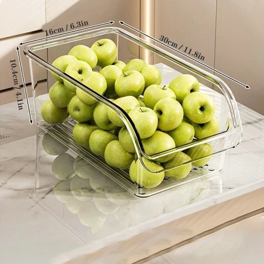 Organizador transparente para geladeira