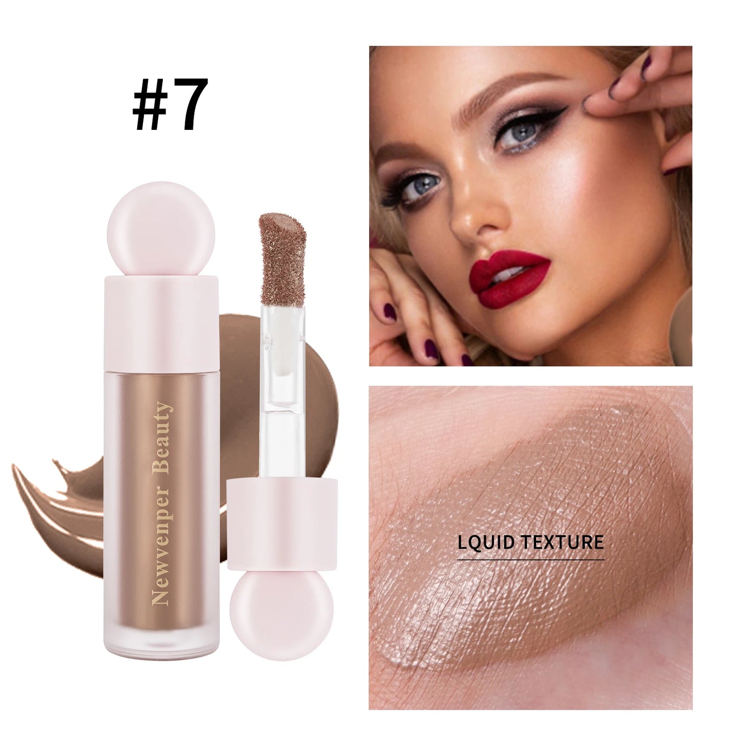 Liquid Highlighter + Liquid Blush + Liquid Contour for Face & Body, High Glossy Finish